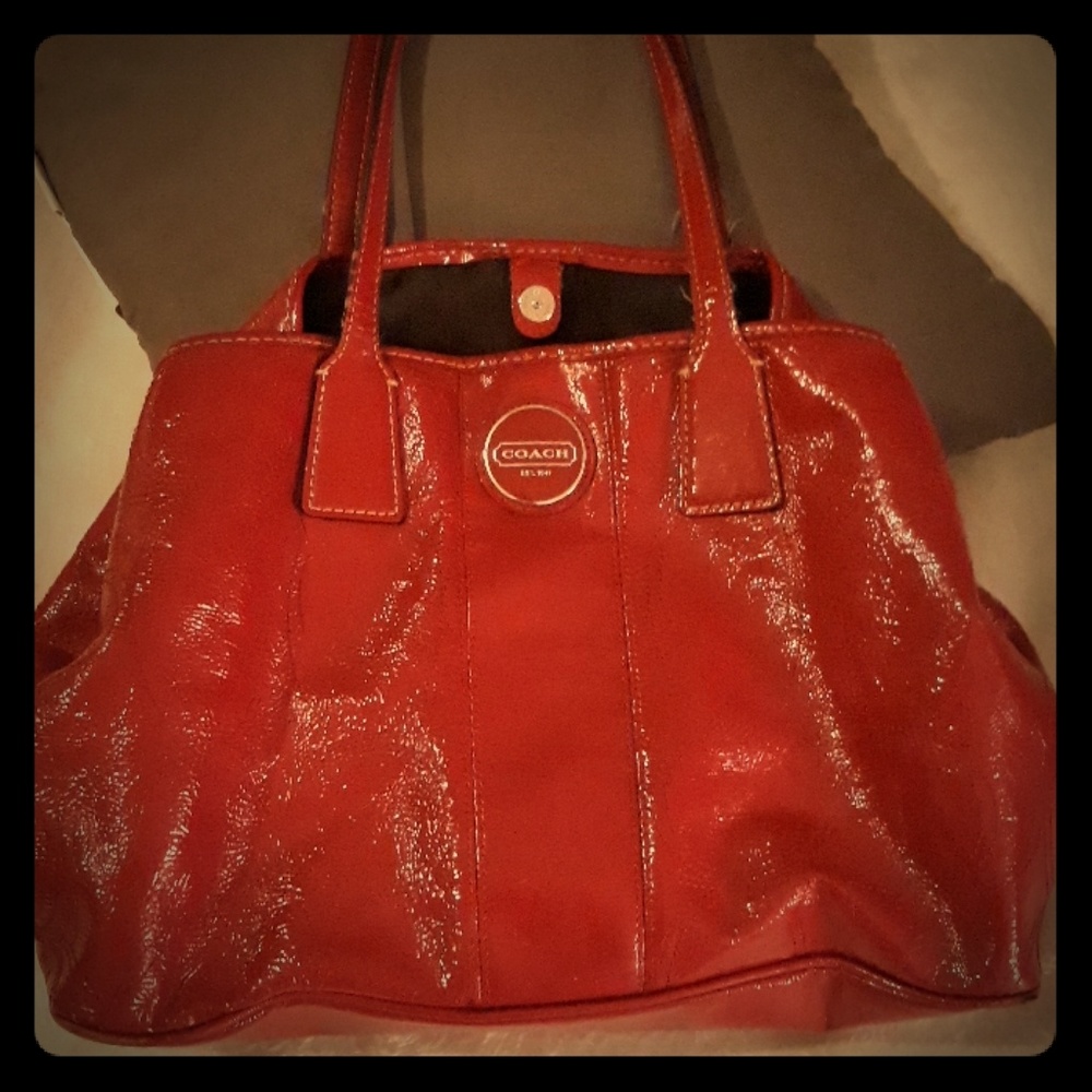Extra Large Red Coach Bag